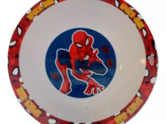 Plato Hondo Bowl Plástico Infantil Cresko Spiderman Marvel Color Rojo Liso