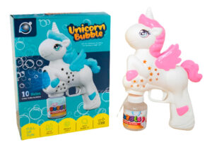 Maquina Burbujero Automático Luz Unicornios Burbujas Juguete
