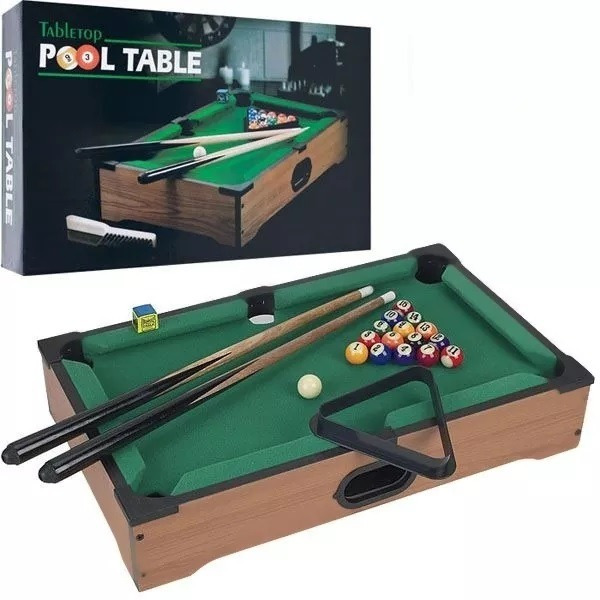 Juego Pool De Mesa Mini Niños De Madera 50 X 30cm Juguete - Imagen 2