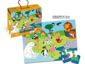 Rompecabezas Gigante Animales De Zoo Puzzle 35 Piezas 44x60