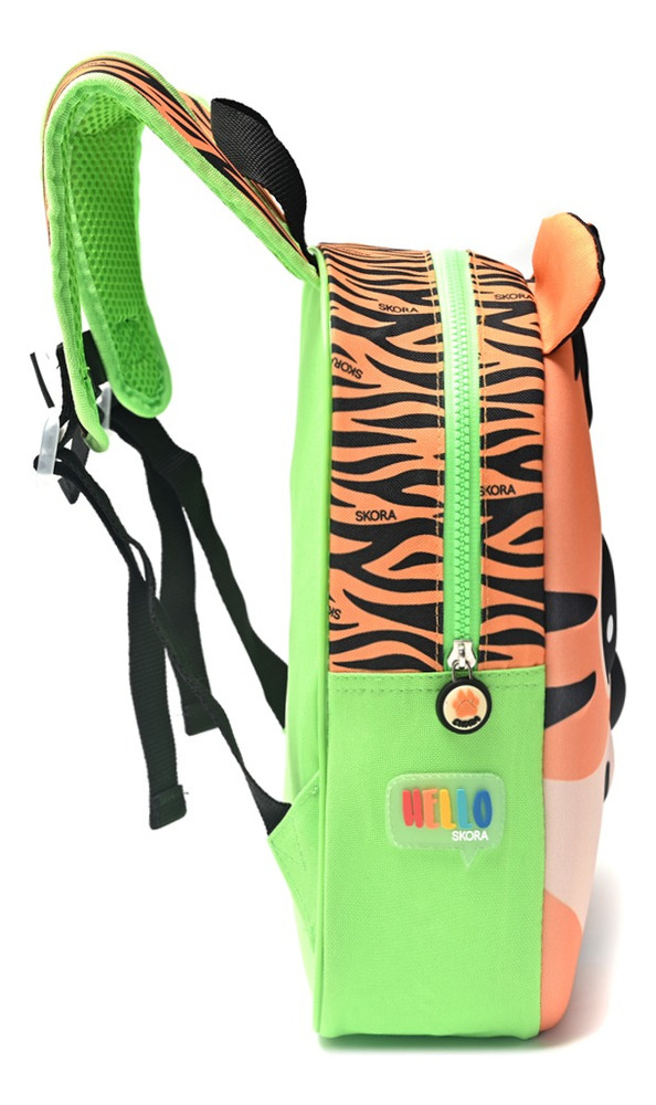 Mochila Infantil De Espalda 12 Pulgadas Tigre Dai 3d Skora Naranja - Imagen 5