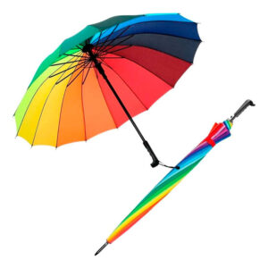 Paraguas Infantiles Arco Iris Plegable Juguete Lluvia 54cm Arcoíris