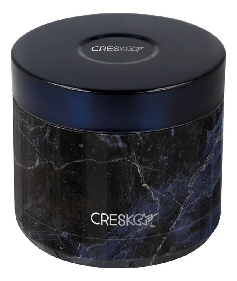 Tuper Recipiente Cresko De Acero Inoxidable Térmico Marmol Color Negro
