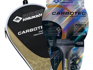 Paleta Ping Pong Donic Carbono 7000 Profesional Con Funda Negro Fl (cóncavo)