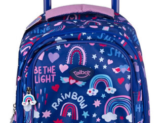 Mochila Escolar Con Carro 45 X 33 Cm Talbot 18 Pulgadas Color Arcoiris