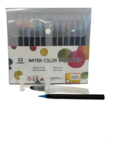 Marcadores Punta Pincel + Recargable Extra Blanda 12 Colores