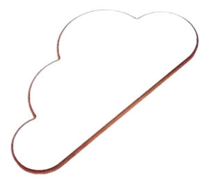 Pizarra Blanca De Madera Para Marcador Nube Fugi Dibujo