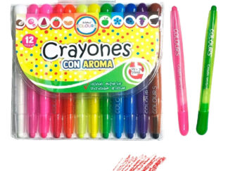Crayones Retráctiles Con Aroma Estuche X 12 Colores Colours