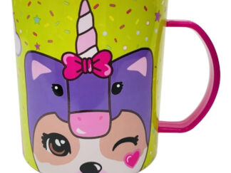 Taza Plastica Simones 340 Ml Cresko Si442 Verde