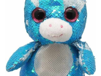 Peluche Unicornio Con Lentejuelas Reversible Cambia Color