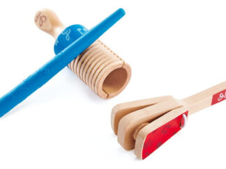 Dúo De Percusión Hape Instrumentos Musicales Madera Juguete