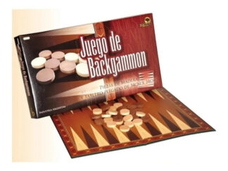 Backgammon Juego De Mesa Piezas De Madera Bisonte Bi8743