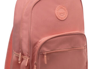 Mochila Carro 3 Ruedas Talbot Kart 43cm 17 Pulgadas Escolar Color Durazno Diseño De La Tela Liso