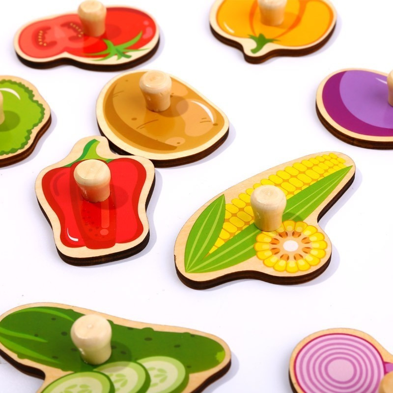 Puzzle Rompecabezas De Verduras Didáctico Madera Tooky Toy - Imagen 3