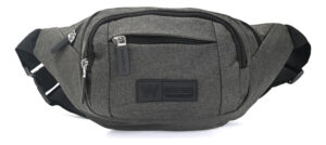 Riñonera Deportiva Urban Mod 3 Cierres 32x13x10cm Wanderlust Color Gris Diseño De La Tela Lisa