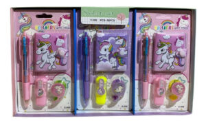 Set Escolar Infantil Unicornios Kit 4 Piezas Utiles