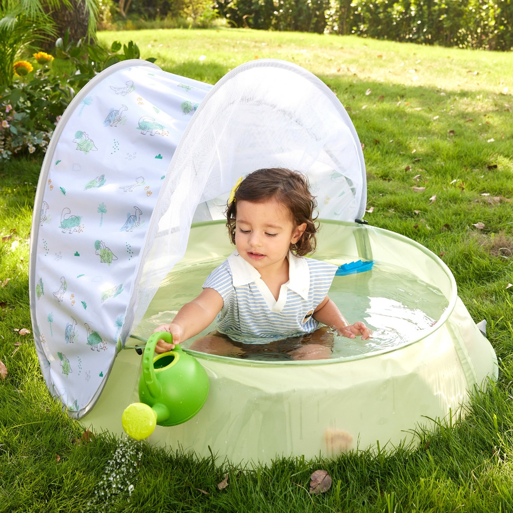 Carpa Portátil De Playa Para Juegos Hape Con Protección Uv Verde Claro - Imagen 2