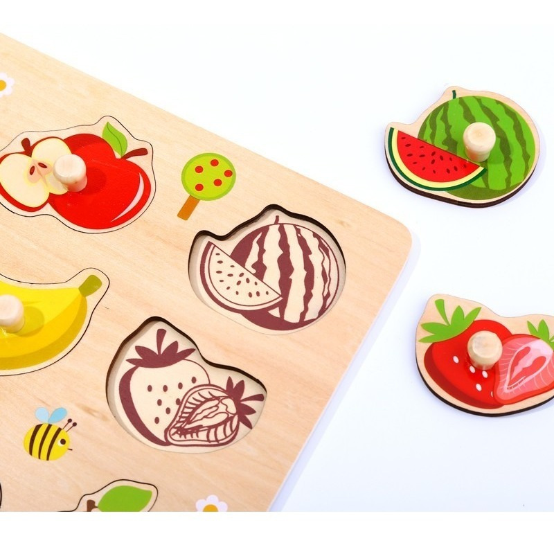 Puzzle Rompecabezas De Verduras Didáctico Madera Tooky Toy - Imagen 2