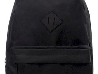 Mochila Lisa Con Carro Talbot 43,5cm 17 Pulgadas Escolar Color Negro Liso