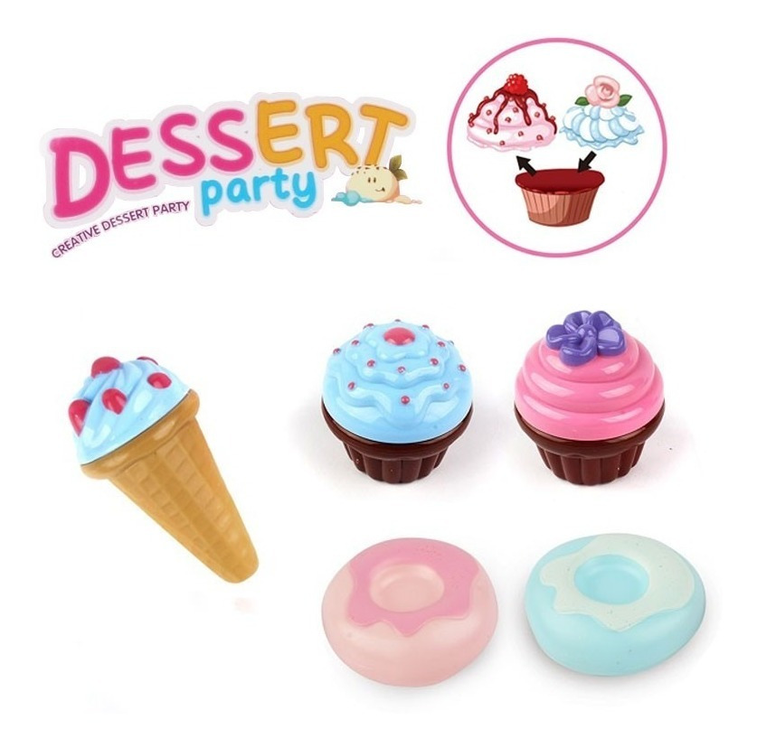 Set De Dulces Helados Muffins Y Donas Juguete Infantil Juego - Imagen 3