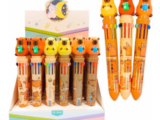 Lapicera Bolígrafo 10 Colores En 1 Capybara Carpincho Birome X10