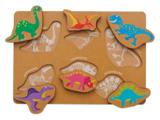 Encastre Madera Relieve Didáctico Motricidad Fina Vs Modelos Color Dinos