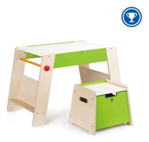 Mesa Y Banco Didácticos Infantil Madera Hape Arte Juego Color Blanco