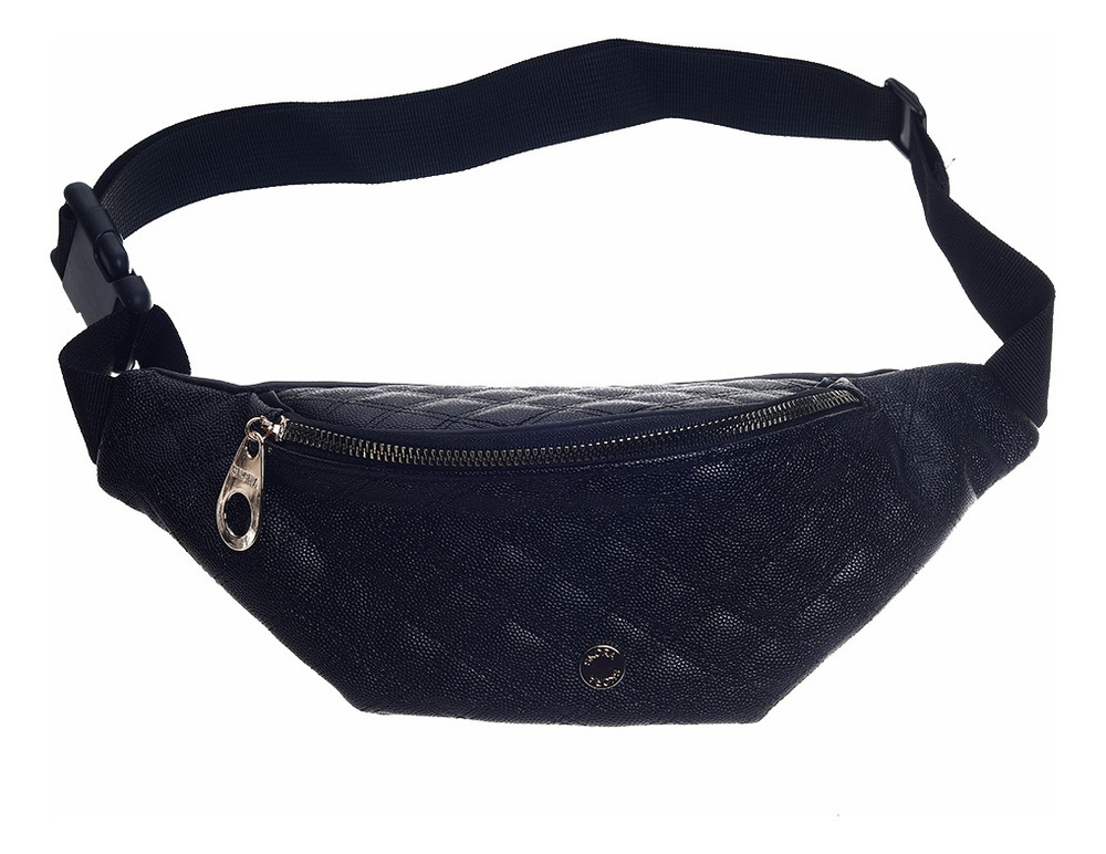 Riñonera Pu Matelasse 31x11cm Skora Moda Fashion Multiedad Negro