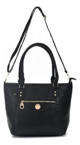 Cartera Classic Roma 29x37x12 Cm Skora Mujer Urbana Pu Negro