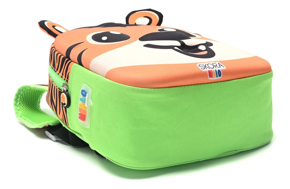 Mochila Infantil De Espalda 12 Pulgadas Tigre Dai 3d Skora Naranja - Imagen 3