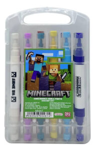 Marcadores De Acrílico X12 Colores Estuche Dibujo Pintura Minecraft