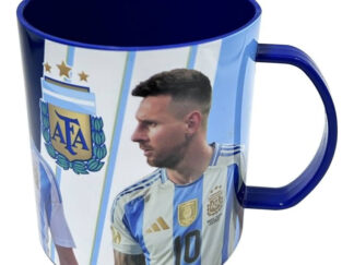 Taza Infantil De Plastico Afa 340 Ml Color Celeste Estampa Afa