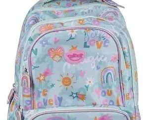 Mochila Escolar Talbot Carro Ruedas Diseño Magic Girl Color Agua 30l