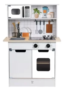 Cocina De Madera Con Luz Y Sonido Hape Blanco
