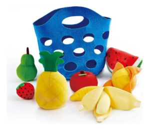 Cesta De Frutas De Fieltro 8 Piezas Juguete Juego Rol Hape