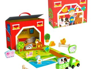 Valija Animales De Granja 17 Piezas Tooky Toy Juego Juguete