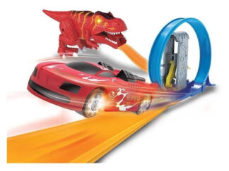 Pista Con Dinosaurio Luz Sonido Loop 2 Autos Juguete Ultrax Varios