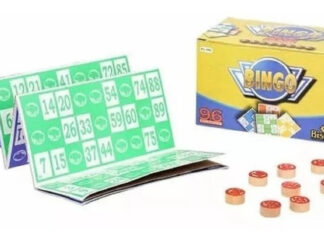 Juego Lotería Familiar Bisonte Bi1445 96 Cartones Fichas Madera