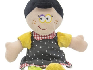 Muñeca 40cm Morocha Rodete Bebé Juguete Peluche Funny Land