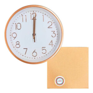 Reloj De Pared Clasico Metalizado Para Colgar A Pila 27241 Blanco