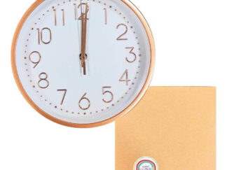 Reloj De Pared Clasico Metalizado Para Colgar A Pila 27241 Blanco