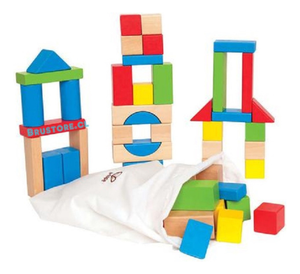 Set Construcción De 50 Bloques De Madera - Imagen 5