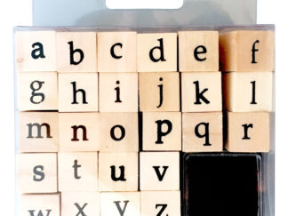 Set Sellos Letras Minúsculas Madera Diseño Arte Scrapbooking