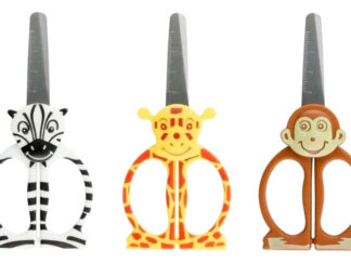 Tijera Animalitos Infantil Escolar Jardin Animales Acero