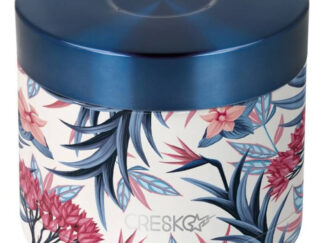 Tuper Recipiente Cresko De Acero Inoxidable Térmico Floral Color Azul