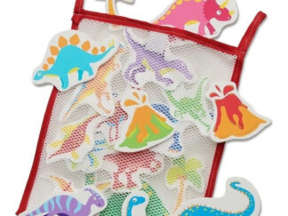 Dinosaurios Al Agua Figuras Goma Eva Con Bolsa Baño Juguete