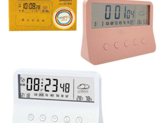 Reloj Transparente Digital A Pilas Despertador Mesa Humedad