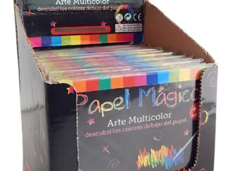 Papel Mágico Sobre 25 Hojitas 9x9cm Arte Dibujo Multicolor 12523