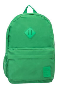 Mochila Espalda Talbot Lisa Azul 43,5cm 2 Cierres 17 PuLG. Color Verde Benetton Diseño De La Tela Liso