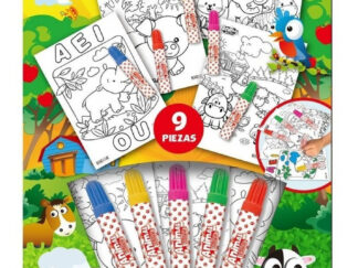 Set De Coloreo. Animals Friends. Kreker